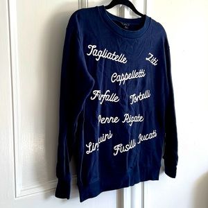 JCREW Pasta Sweatshirt - excellent condition, worn once
